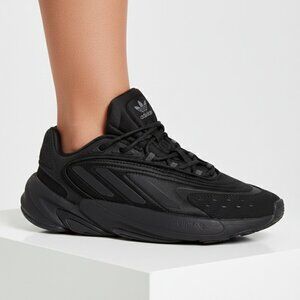 Adidas Ozelia Triple Black Kids Youth Size 4 Sneakers Shoes H03130 Running Retro